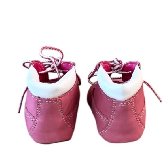 Timberland Infant Girls Crib Bootie Pink Bootie Set Baby Shoes Size 3 - Picture 7 of 9